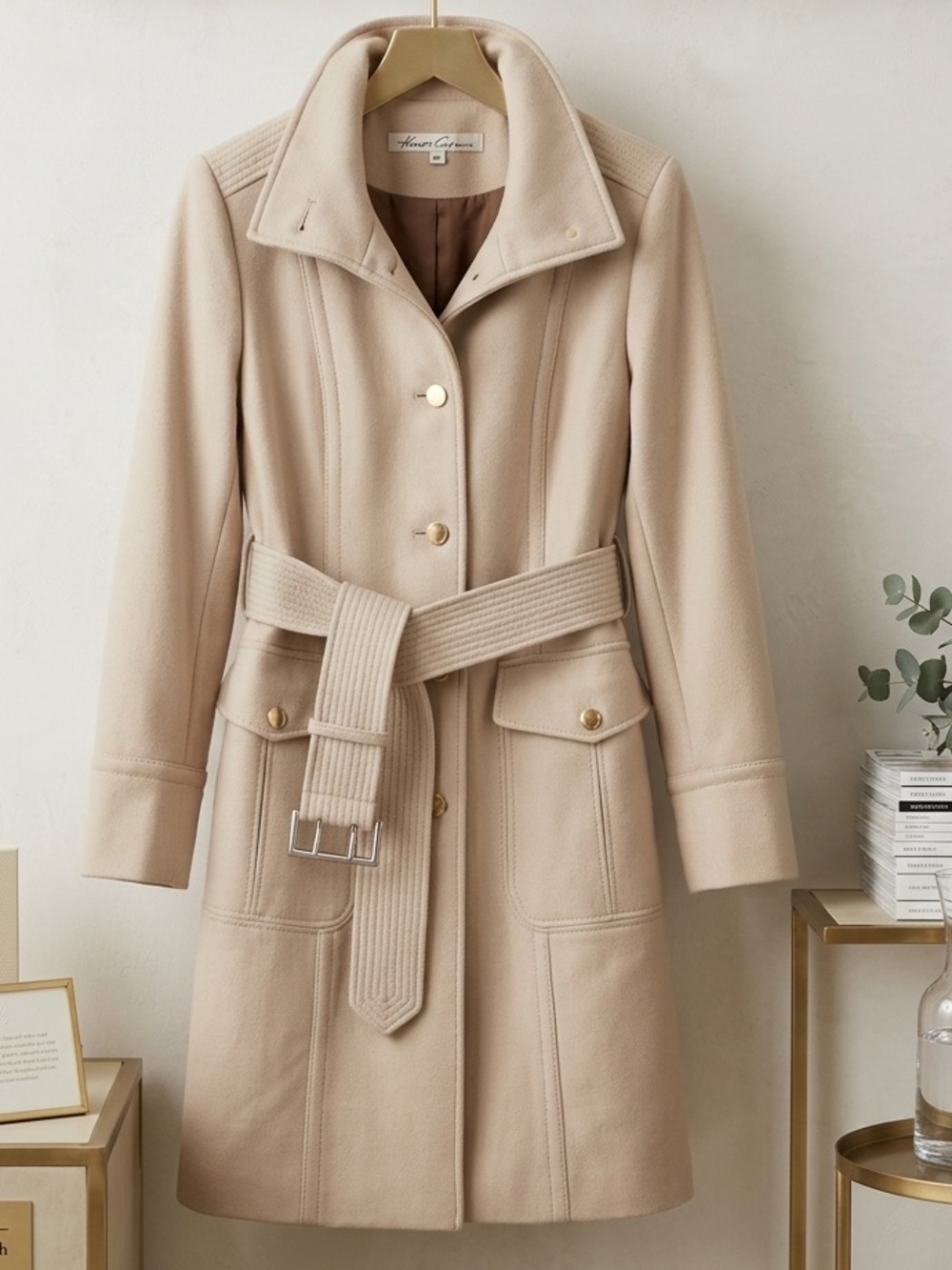 KENNETH COLE NEW YORK Women's Wool Peacoat Trench Coat, Size 6P